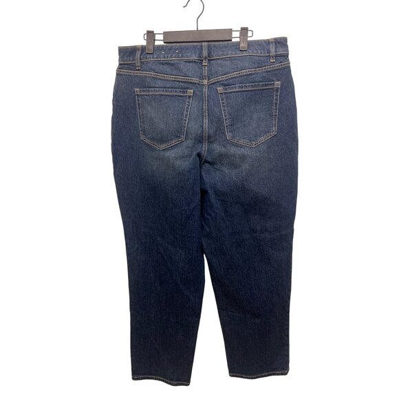 Lane Bryant Plus Size  Magic Waist Mid Rise Boyfriend Dark Wash Jeans Sz 14 - Picture 3 of 9